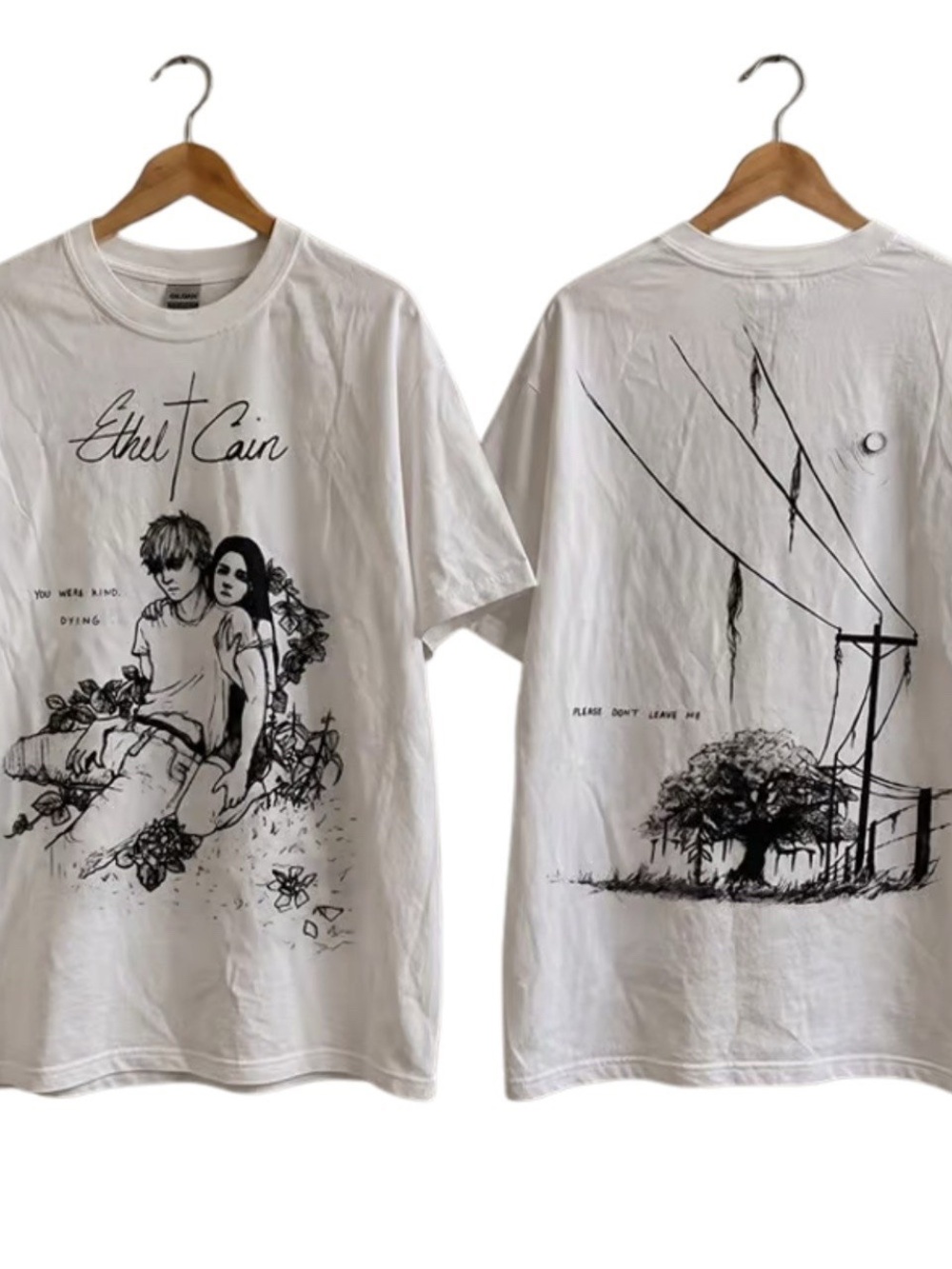 Gildan White Ethel Cain Merch Tour 2026 Graphic Tee - Band Shirt